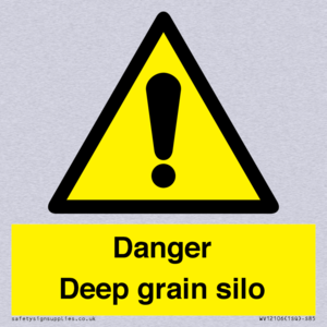 Danger Deep grain silo